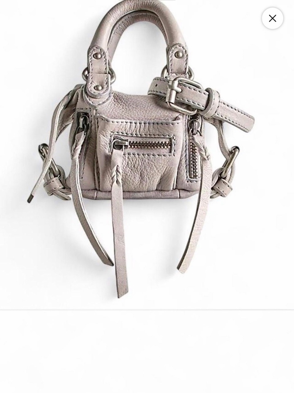 Free People Micro Emerson Mini Bag in Dove Grey NWT!
